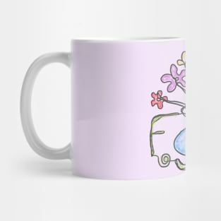 flowers, one line drawing Mug